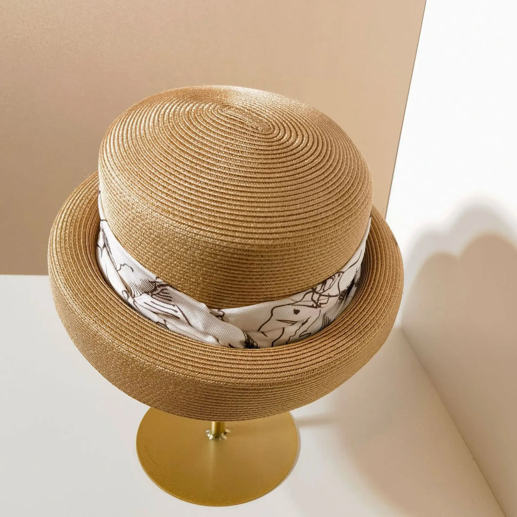 Straw Hats For Women Outdoor Sun Visors Millinery Shade Bucket Hat UV Protection Beach