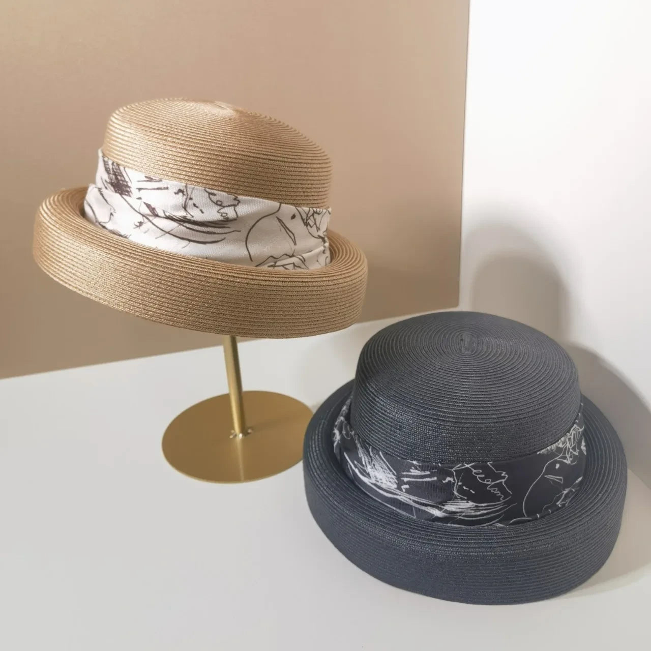 Straw Hats For Women Outdoor Sun Visors Millinery Shade Bucket Hat UV Protection Beach