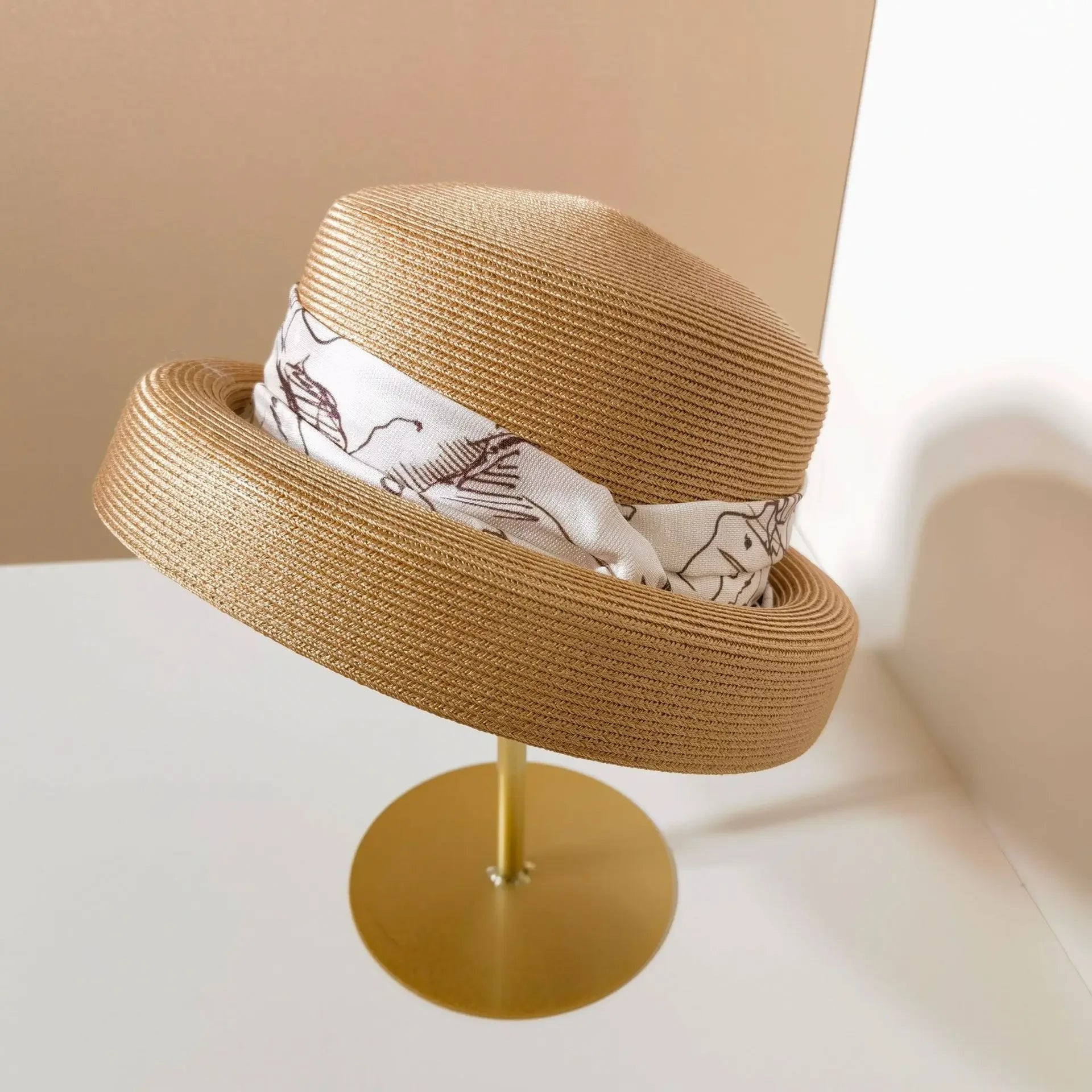 Straw Hats For Women Outdoor Sun Visors Millinery Shade Bucket Hat UV Protection Beach