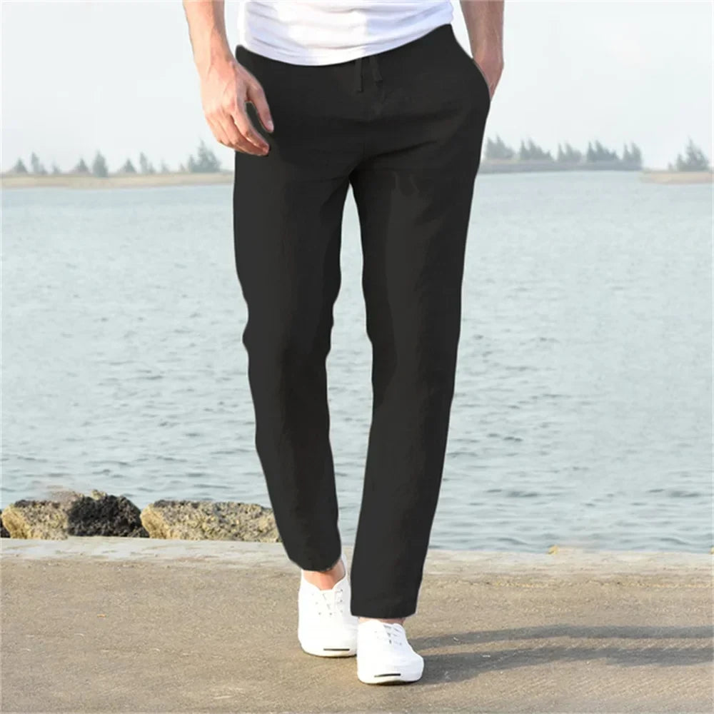 Men's Pants Male Breathable Solid Trousers Fitness Streetwear