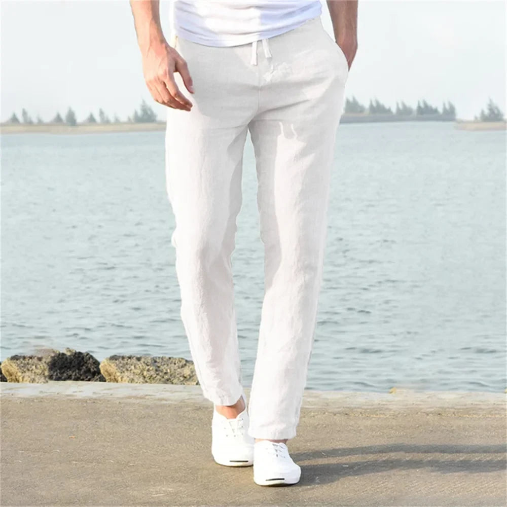 Men's Pants Male Breathable Solid Trousers Fitness Streetwear