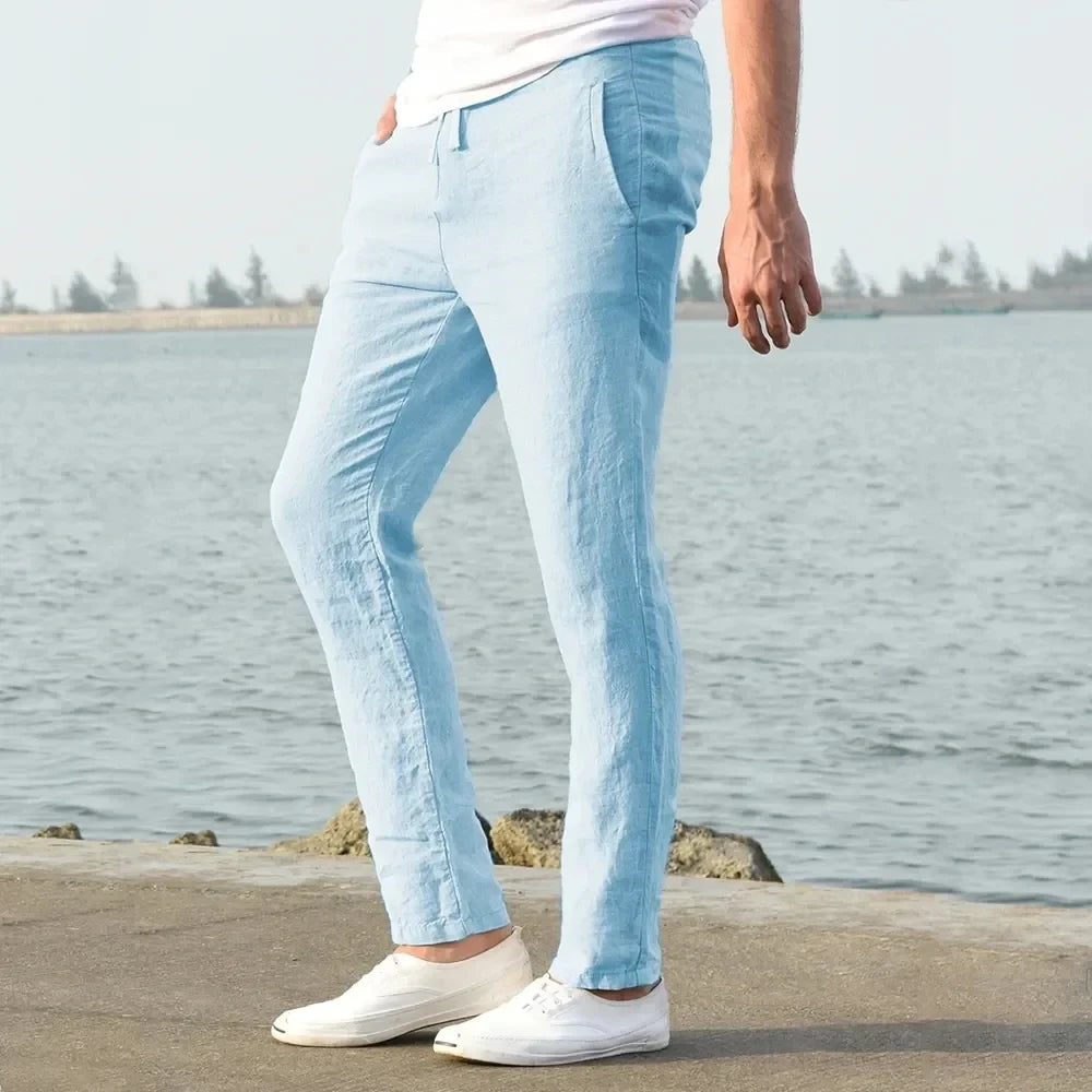 Men's Pants Male Breathable Solid Trousers Fitness Streetwear