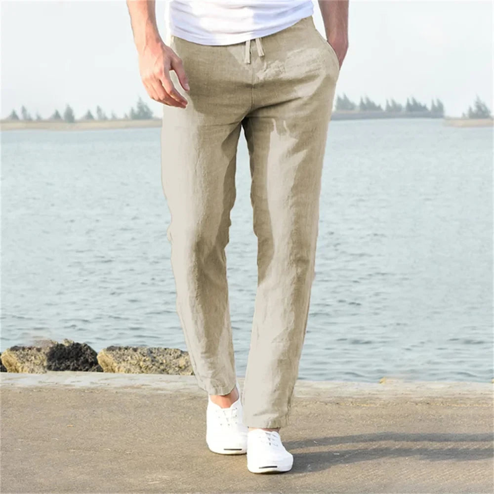 Men's Pants Male Breathable Solid Trousers Fitness Streetwear