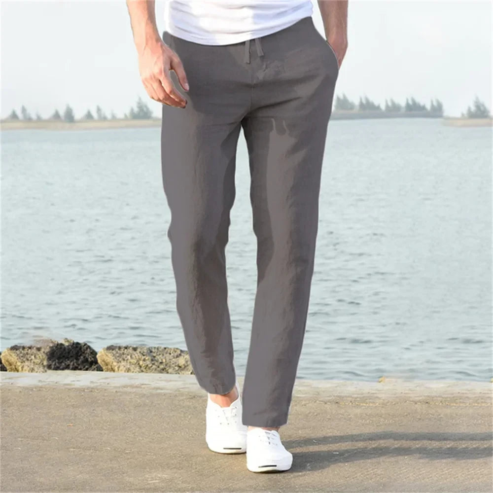 Men's Pants Male Breathable Solid Trousers Fitness Streetwear